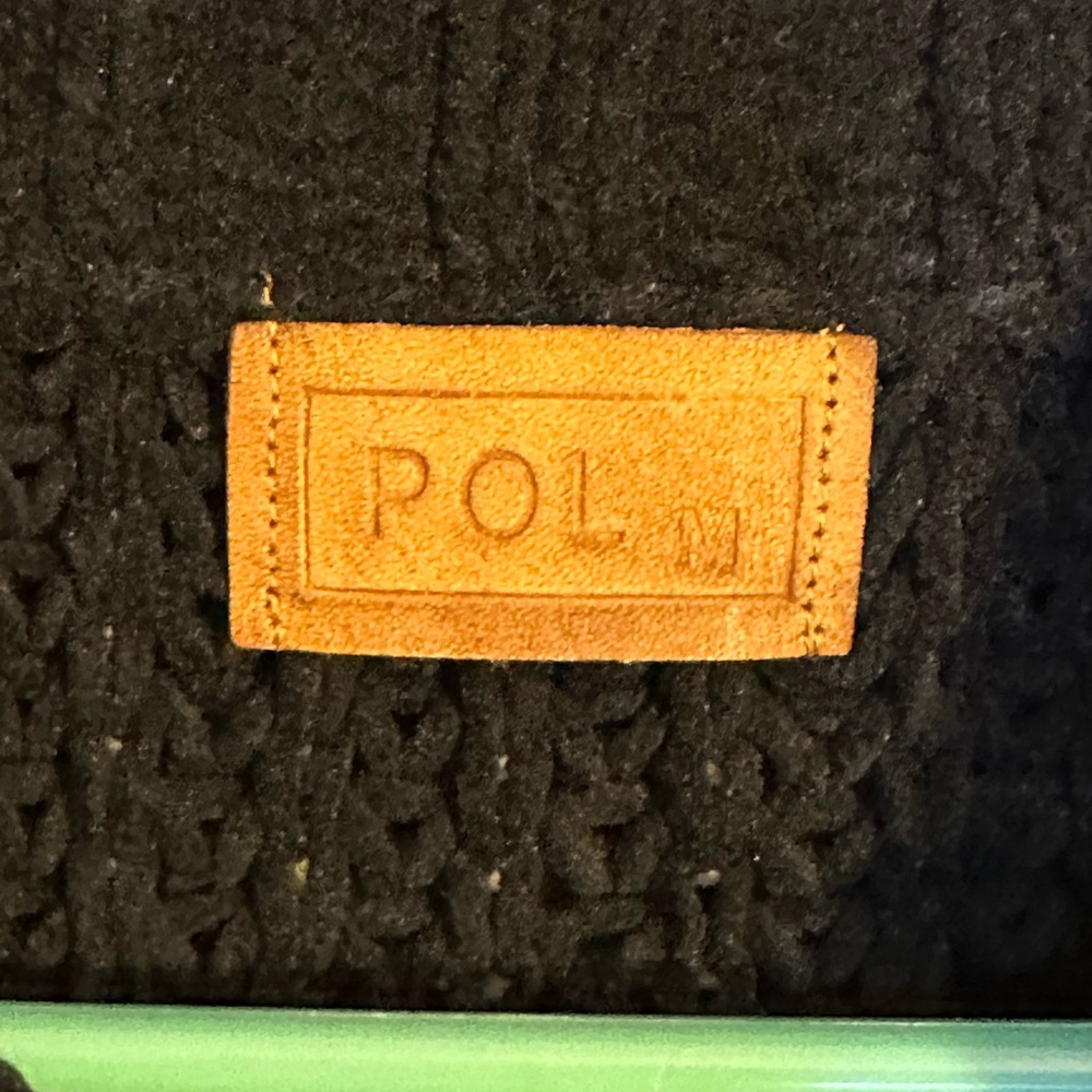 POL Black Knit Sweater with Tan Label